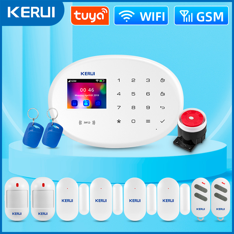 Home Security Front Door Camera - KERUI W202 نظام إنذار WIFI GSM
