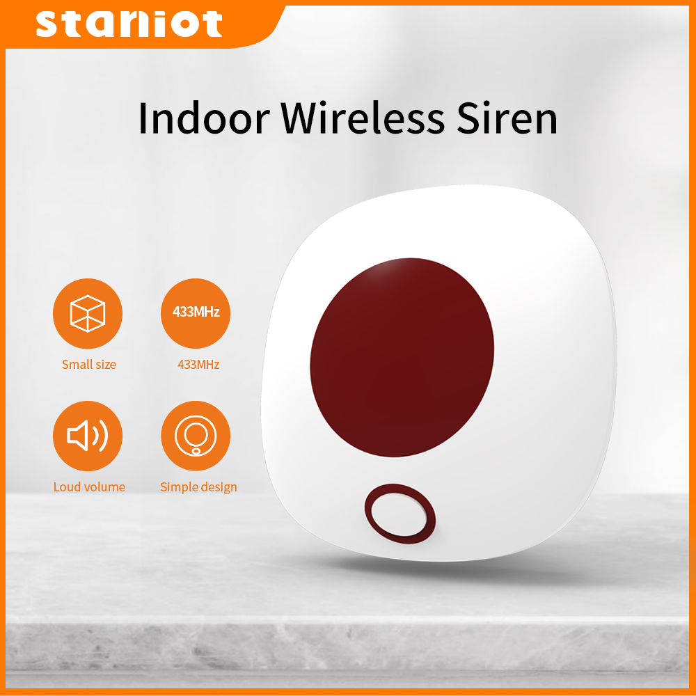 Staniot داخلي لاسلكي صفارات ال - مراجعة Sim Gsm Alarm وسعره