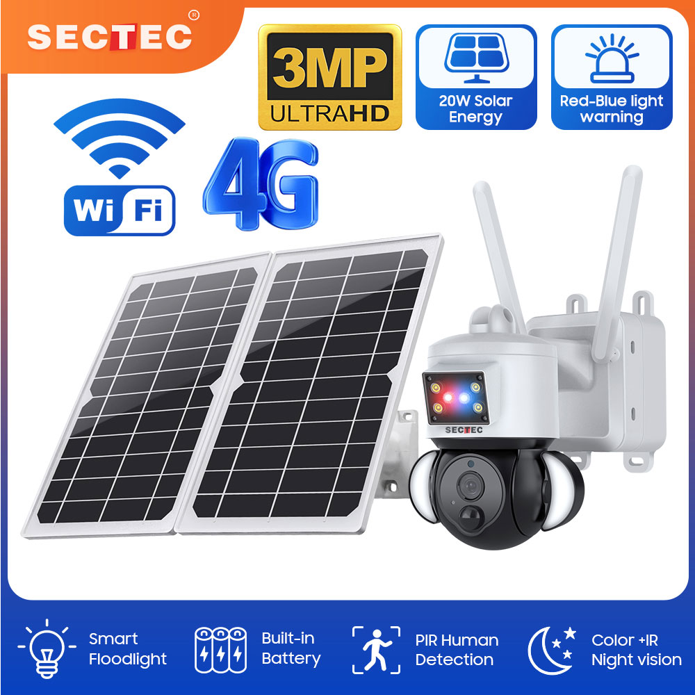 Secotec-كاميرا مراقبة ptz خارج - مراجعة Home Security Flood Lights وسعره