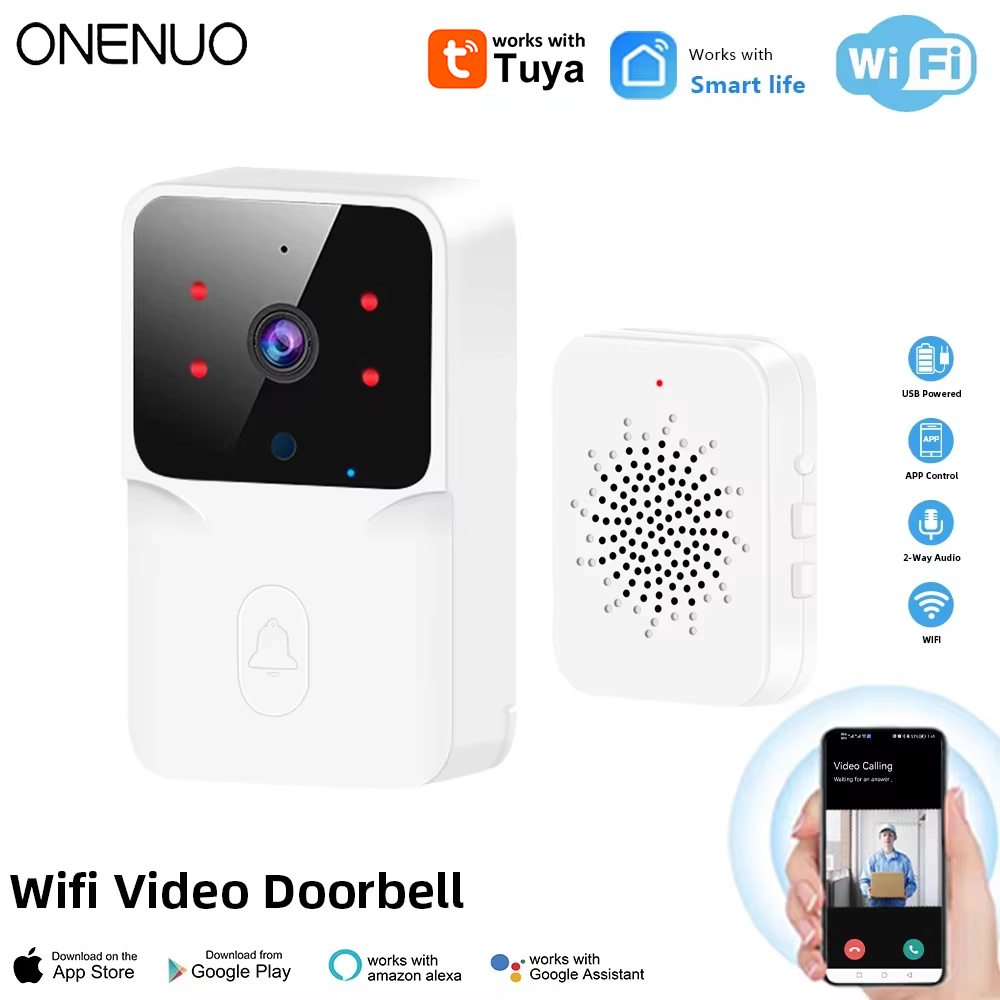 Tuya WiFi جرس باب يتضمن شاشة ع - مراجعة Home Security Front Door Camera وسعره